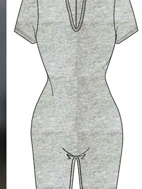 Light Gray biker Short Romper XL